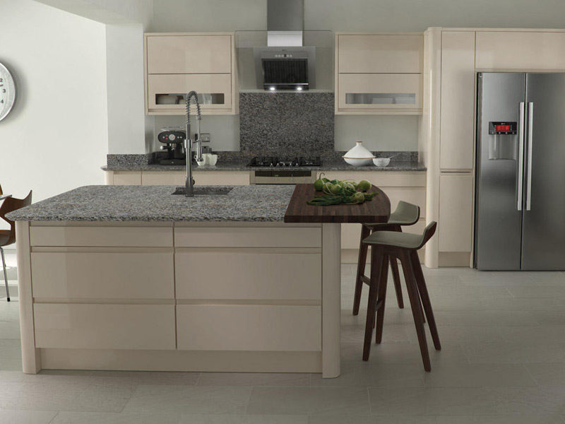 Remo Beige Contemporary Kitchen Designs - Ayrshire