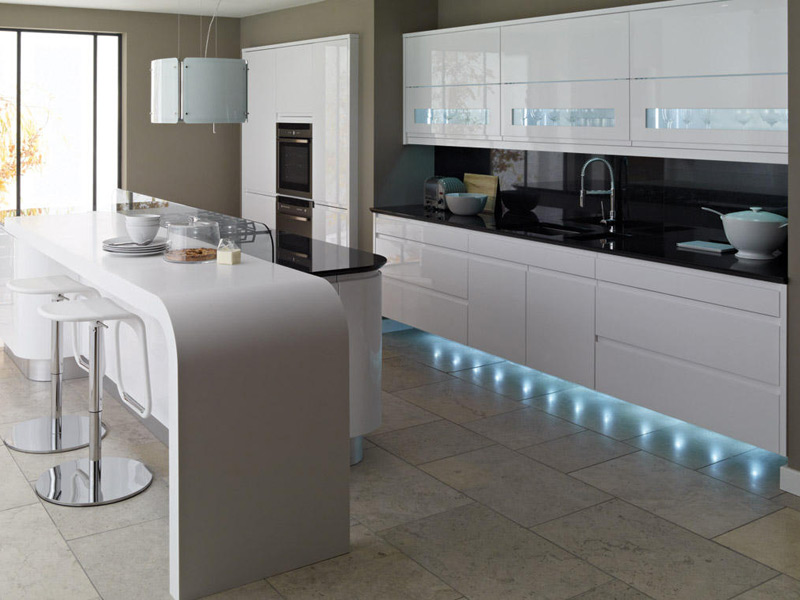 Remo Gloss White Contemporary Kitchen Designs - Ayrshire